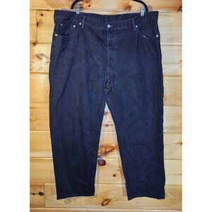 Levi's 550 Relaxed Jeans Men's Size 48X32 Black Cotton Denim Heavy